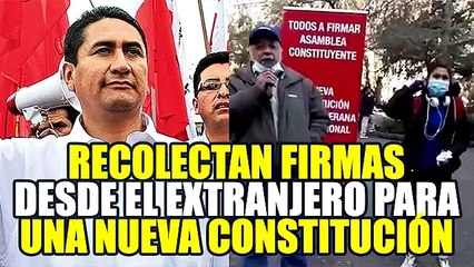 VLADIMIR CERRÓN DICE QUE ESTÁN RECOLECTANDO FIRMAS EN EL EXTRANJERO PARA NUEVA CONSTITUCIÓN