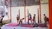 Group of Gymnasts Practice Indian Sport of Mallakhamba