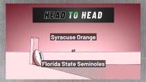 Florida State Seminoles - Syracuse Orange - Spread
