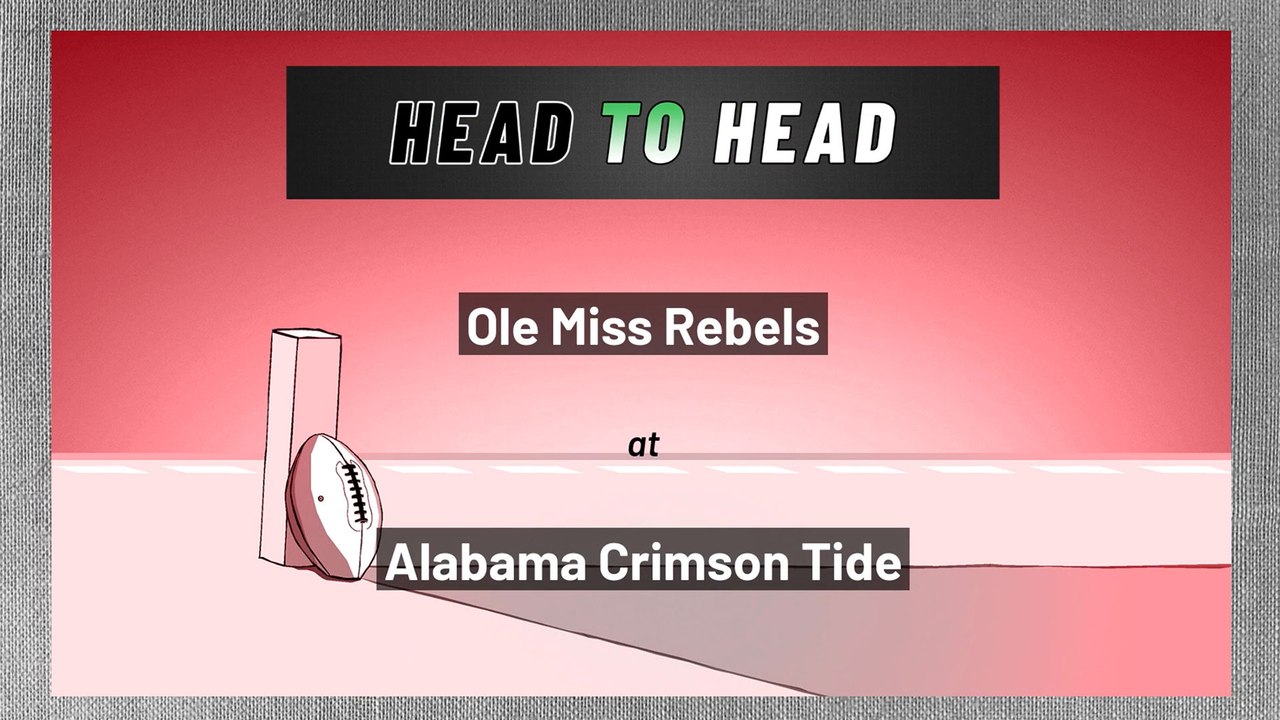 Alabama Crimson Tide - Ole Miss Rebels - Spread