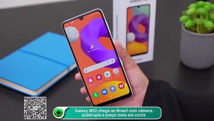 Galaxy M22 chega ao Brasil com câmera quádrupla e preço mais em conta