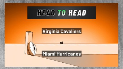 Miami Hurricanes - Virginia Cavaliers - Spread