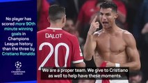 Solskjaer and Dalot praise Ronaldo menality after late winner