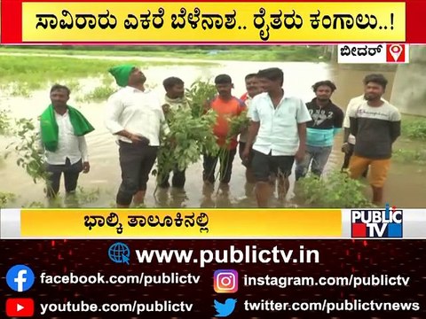 Heavy Rain In Bidar Due To Cyclone Gulab; Crops Grown In Thousands Of Acres Flooded