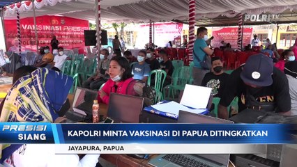 Kapolri Tinjau Vaksinasi Massal Covid-19 di PTC Entrop Jayapura