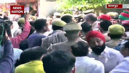 SP worker clashed badly with Kanpur Police, video surfaced