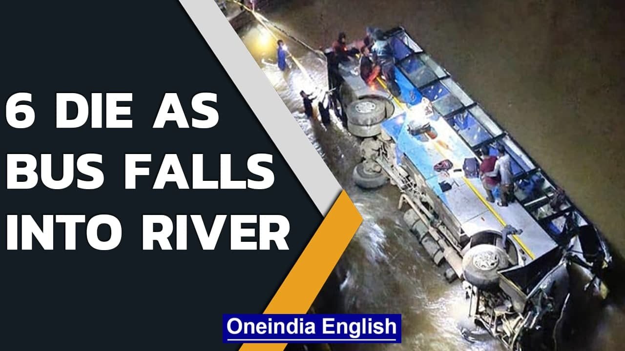 Meghalaya: Bus carrying 21 passengers falls in Ringdi river in Nongchram; 6 dead | Oneindia News