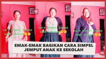 Emak-emak Bagikan Cara Simpel Jemput Anak ke Sekolah, Sulap Daster Jadi Outfit Bepergian