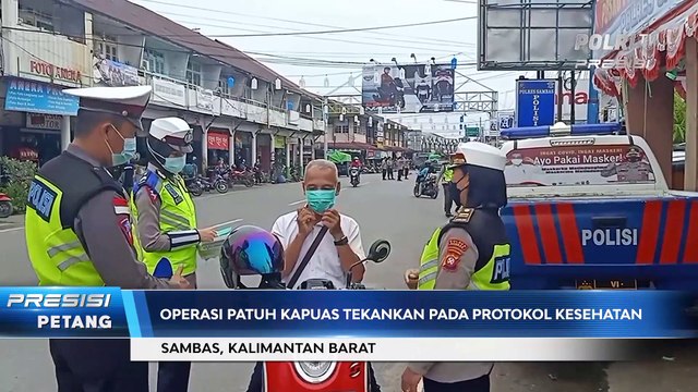 Polres Sambas Menggelar Operasi Patuh Kapuas Tekan Penyebaran Covid-19
