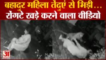 Leopard attacks woman in Mumbai। महिला की बहादुरी से तेंदुआ पस्त… वीडियो देखते ही डर जाएंगे