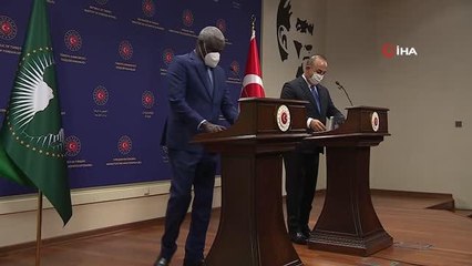 Bakan Çavuşoğlu ve Afrika Birliği Komisyonu Başkanı Mahamat'tan ortak basın toplantısı