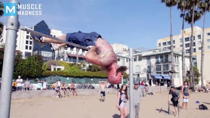 Prank Bodybuilder - Old Man Street Workout