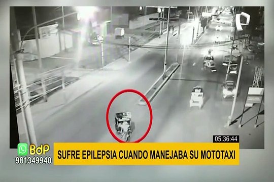 Tumbes: mototaxista sufre cuadro de epilepsia cuando manejaba