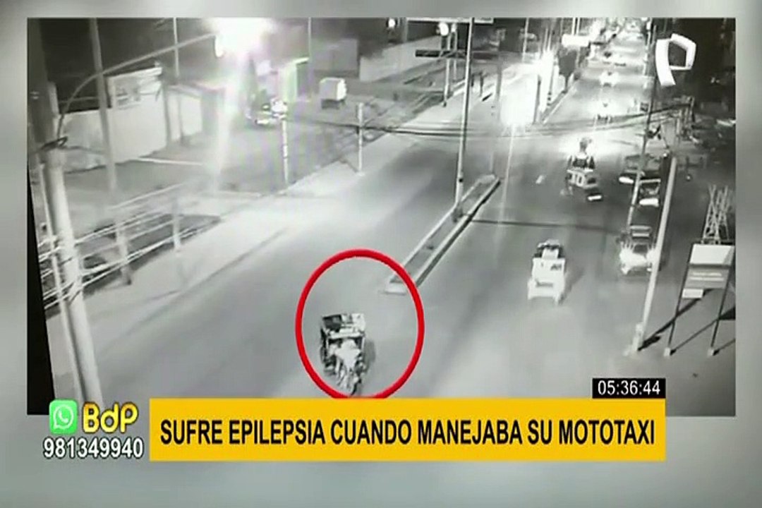 Tumbes: mototaxista sufre cuadro de epilepsia cuando manejaba