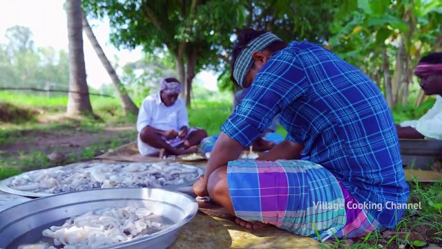 SQUID FISH FRY _ Delicious Seafood Recipe Cooking and Eating in Village _ Tawa F
