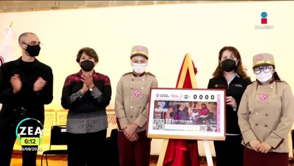 Develan billete de lotería conmemorativo por los 100 años de la SEP