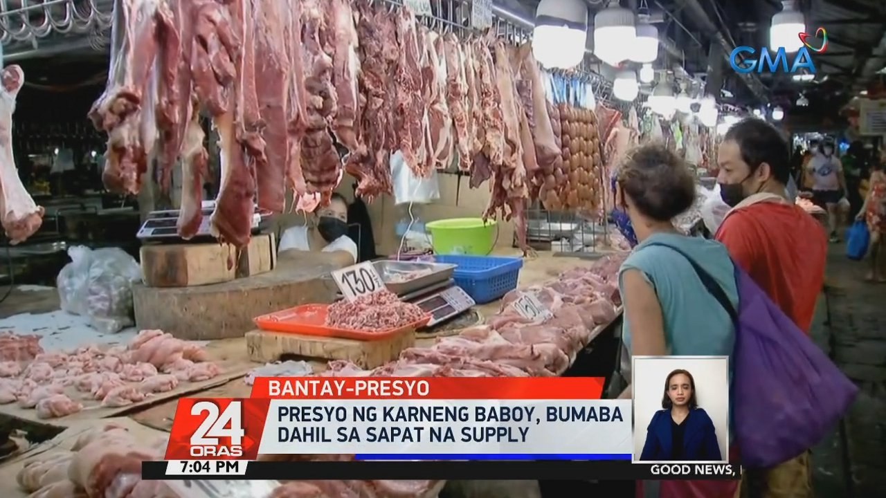 Presyo ng karneng baboy, bumaba dahil sa sapat na supply | 24 Oras