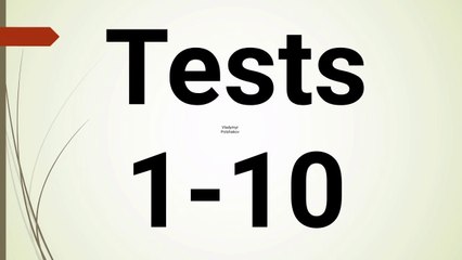 English tests  ( 1-10) with answers