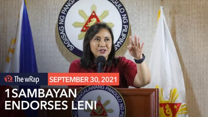 Download Video: 1Sambayan endorses Leni Robredo for president