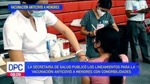 Menores con comorbilidades podrán ser vacunados