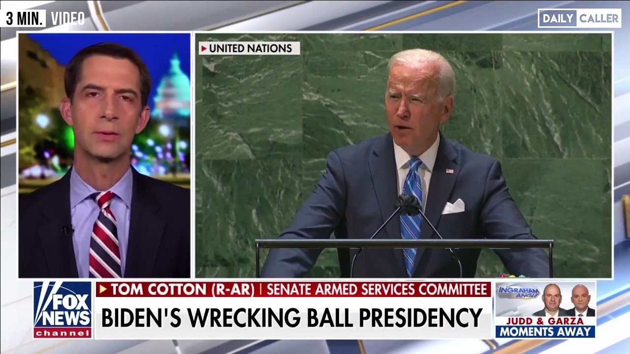 Tom Cotton Attacks Biden's Stance On China.