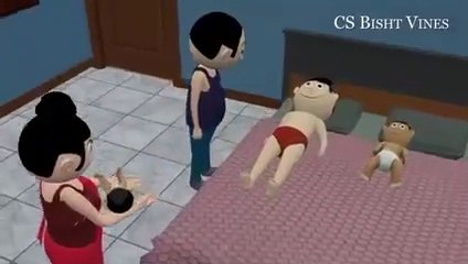 hindi cartoon bitu or papa   chachi chodell hi