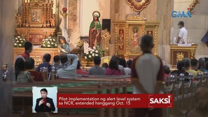 Pilot implementation ng alert level system sa NCR, extended hanggang Oct. 15 | Saksi