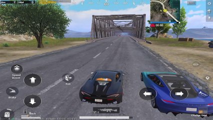 Tesla vs mclaren drag race in pubg mobile