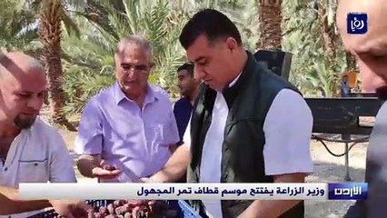 وزير الزراعة يفتتح موسم قطاف تمر المجهول