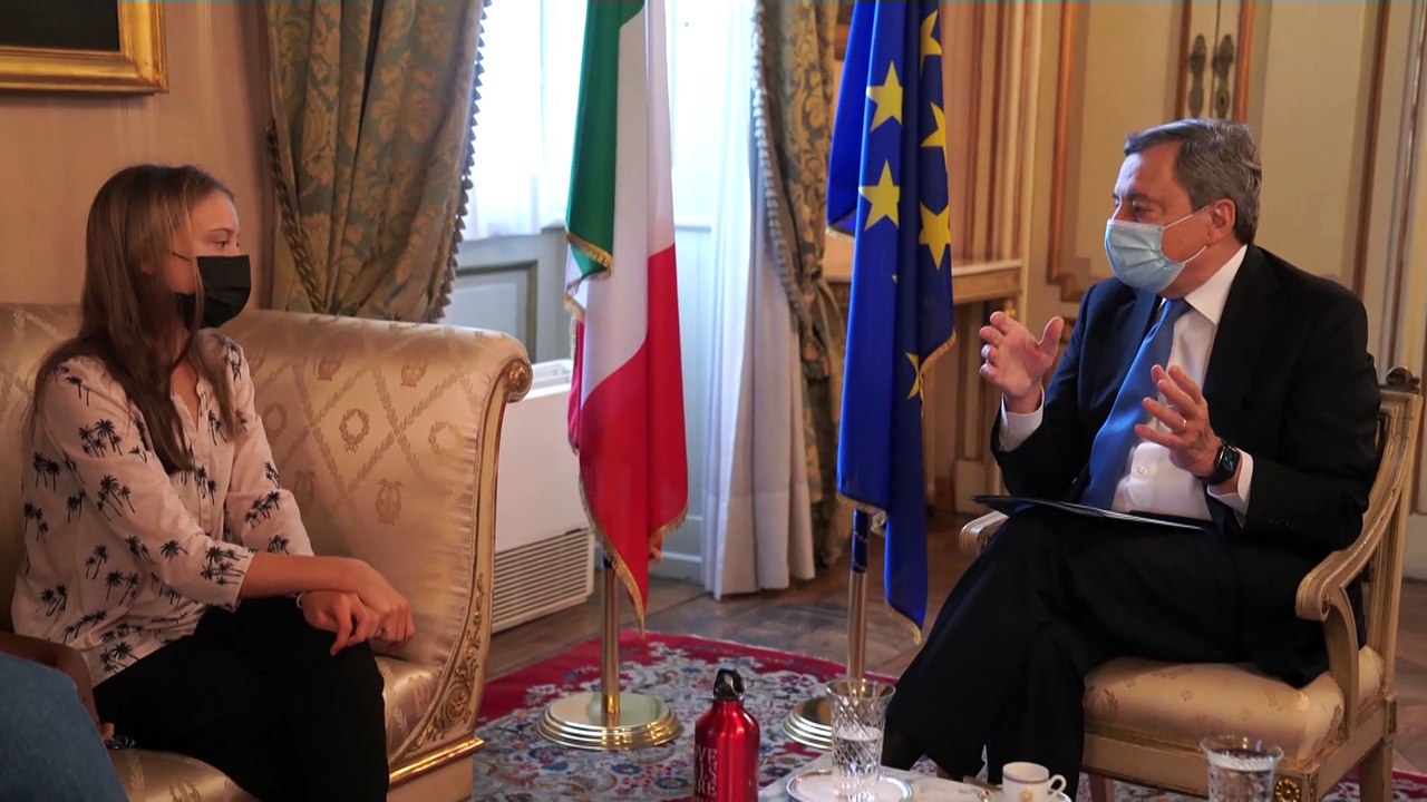 Draghi bei Jugendklimagipfel: 'Müssen mit der Peitsche angetrieben werden'