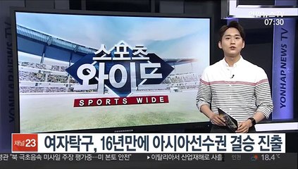 여자탁구, 16년만에 아시아선수권 결승 진출