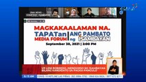 VP Leni Robredo, inendorso ng 1Sambayan bilang kandidato sa pagka-pangulo | UB