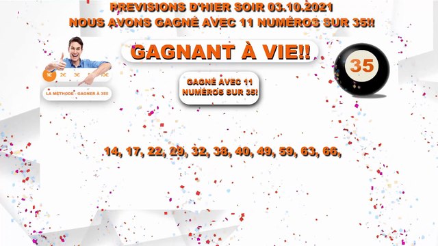 Gagner au Keno! Tirage à soir 04.10.2021 Gagner de l’argent la methode garanti à 100% Gagnant a vie!