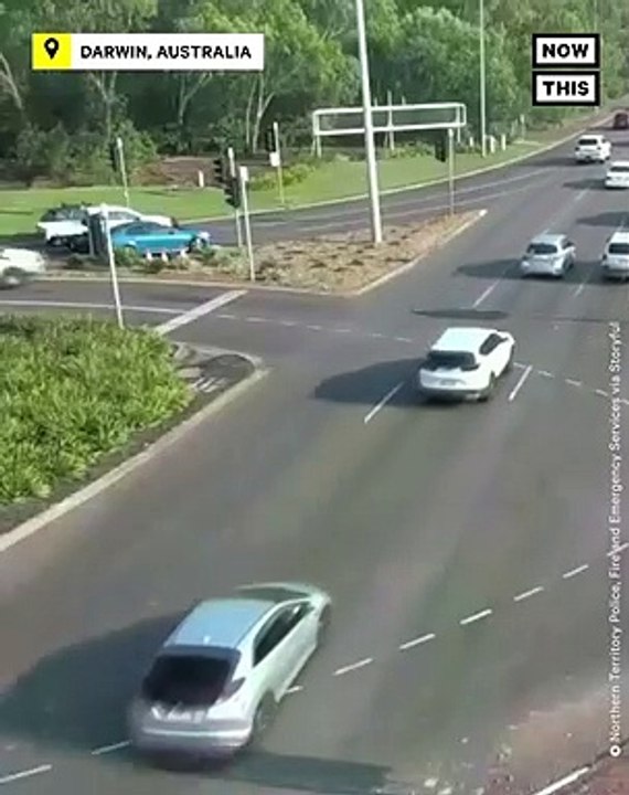 OUT-OF-CONTROL CAR CRASHES INTO BUSINESS IN AUSTRALIA