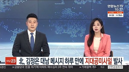 北, 김정은 대남 메시지 하루 만에 지대공미사일 발사