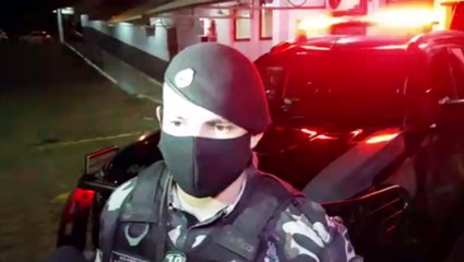 Soldado do Choque, Luan Santos, fala sobre  apreensão de quatro pistolas em Cascavel