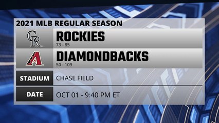 Rockies @ Diamondbacks Game Preview for OCT 01 -  9:40 PM ET