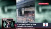 Pobladores de Altamirano, Chiapas, prenden fuego a casa de alcalde