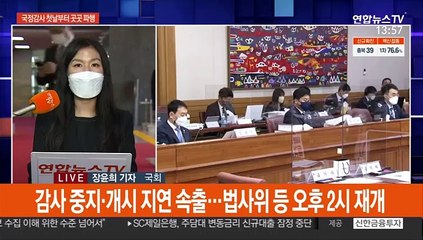 국감 첫날부터 파행…'대장동·고발사주' 정면충돌