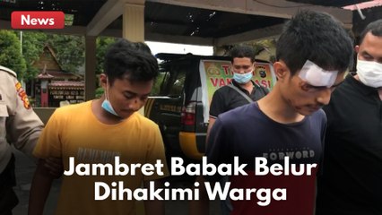 NYARIS TEWAS !! 2 JAMBRET BABAK BELUR DIHAKIMI WARGA DIJALAN KARTAMA PEKANBARU !!