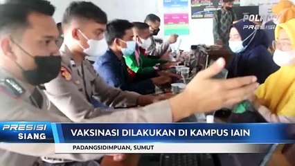 Polres Padang Sidempuan Gelar Vaksinasi Goes to Campus di IAIN Kota Padang Sidempuan