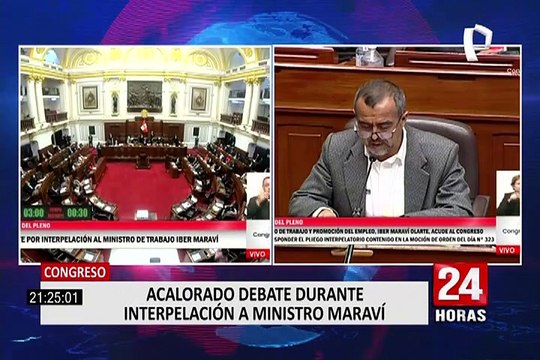 Congreso: bancadas debatieron interpelación de Iber Maraví