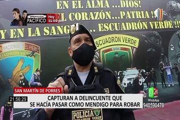 SMP: capturan a falso mendigo que asaltaba a transeúntes en Fiori
