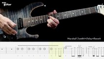 Canon Rock Guitar Lesson with Tab Part1 Slow Tempo