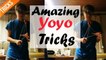 'Boy shows off slick yo-yo tricks while practicing '
