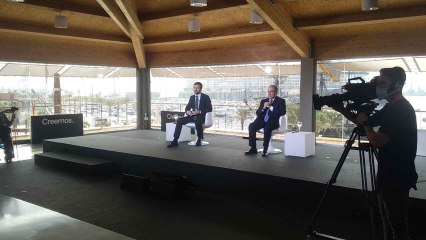 El presidente del PP, Pablo Casado, en Cartagena, junto al expresidente de México, Felipe Calderón.