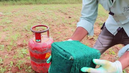 Big VIP BOMB vs gas cylinder powerful experiment