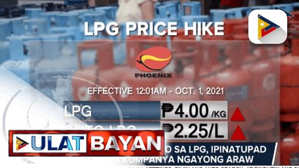 Taas-presyo sa LPG, ipinatyupad ngayong araw