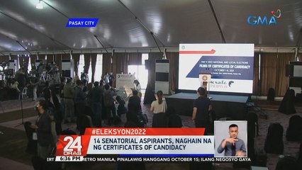 14 senatorial aspirants, naghain na ng Certificates of Candidacy | 24 Oras