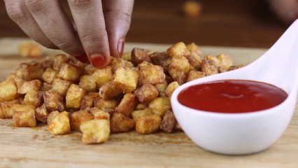 Super crispy potato popcorn :: easy potato popcorn :: aloo popcorn recipe :: Easy Potato Snack